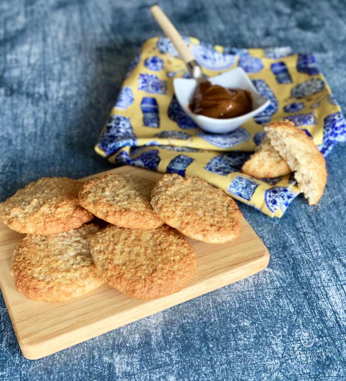 galletas de coco y dulce de leche